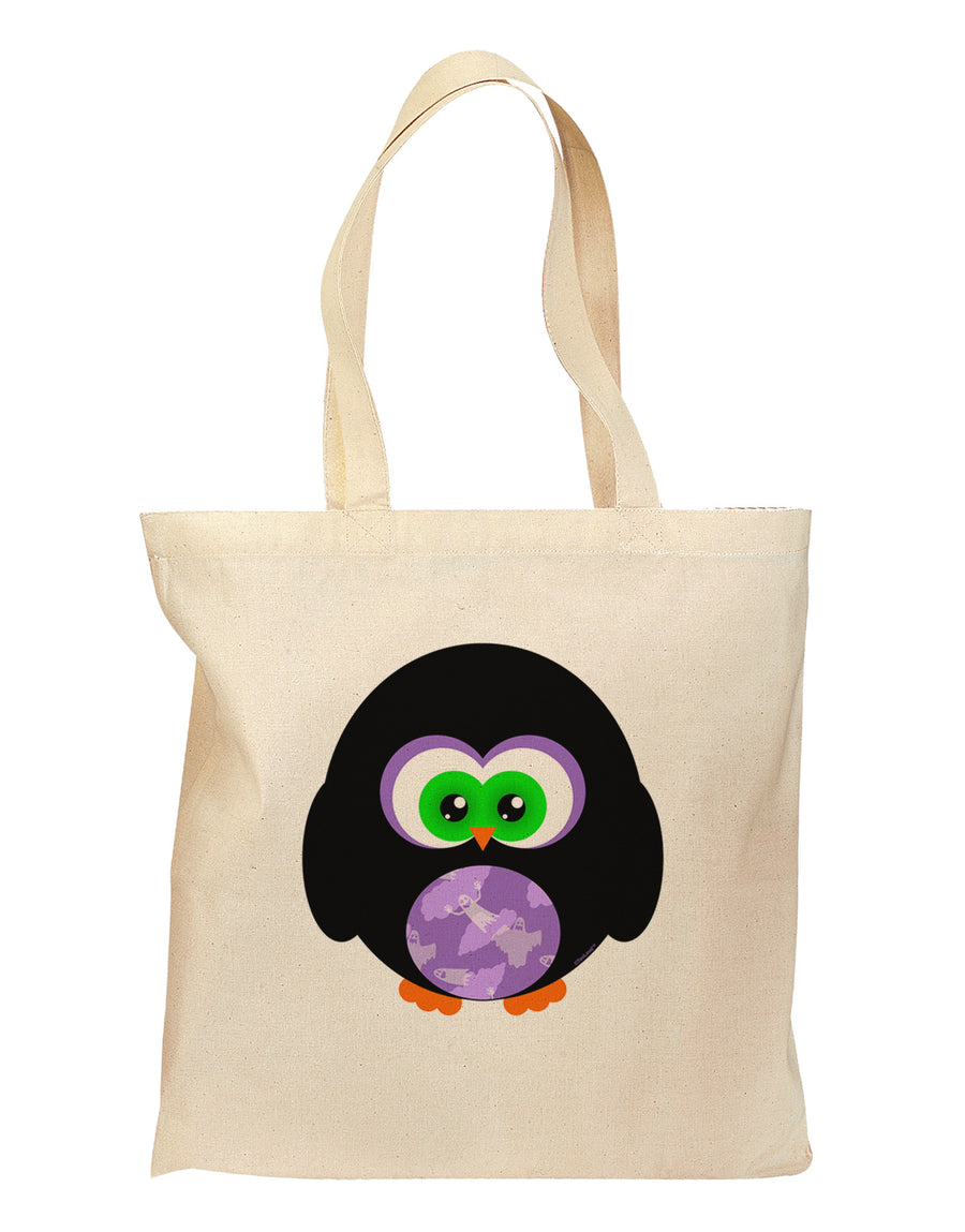 Cute Owl Halloween Grocery Tote Bag-Grocery Tote-TooLoud-Natural-Medium-Davson Sales