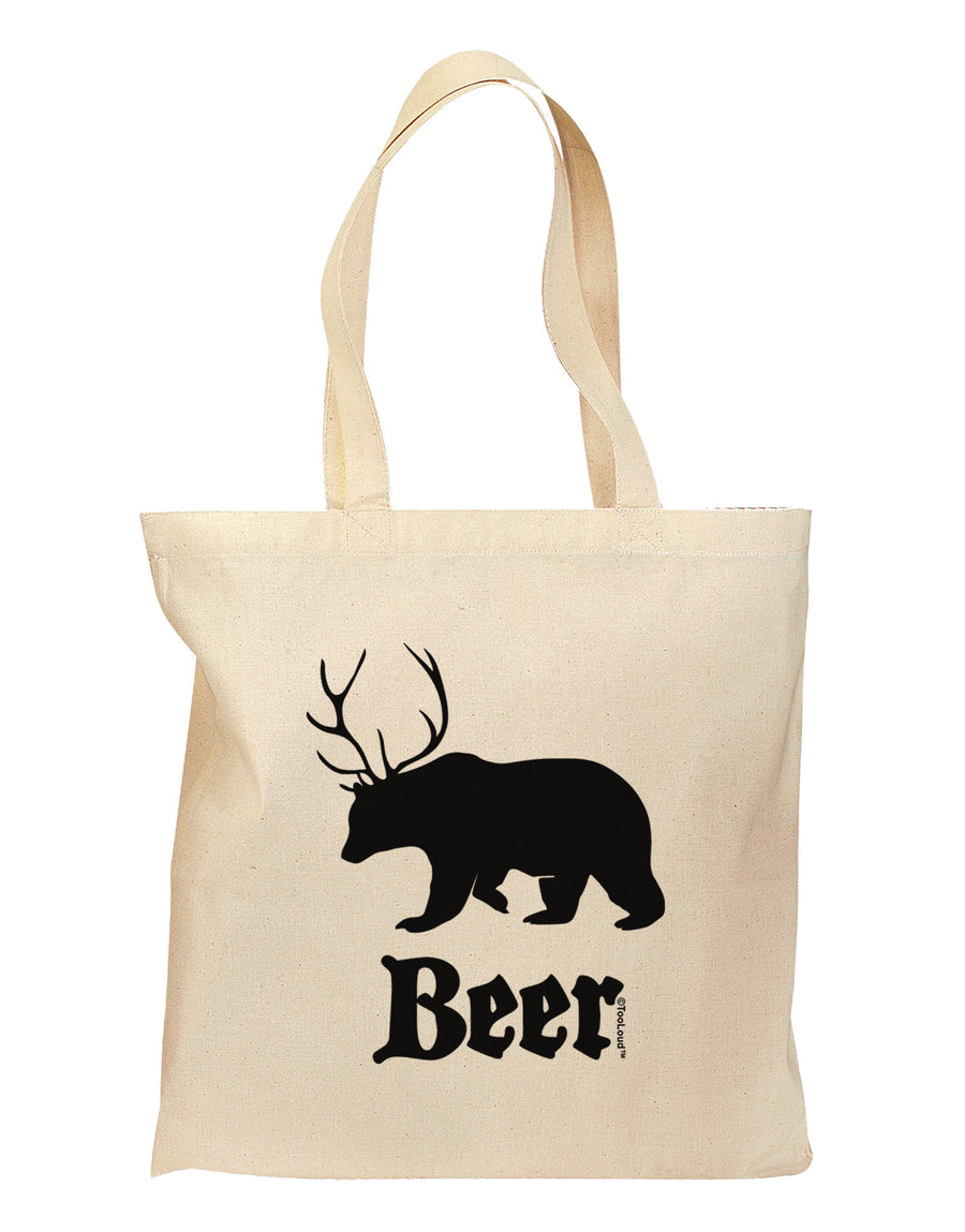 Beer Animal Grocery Tote Bag-Grocery Tote-TooLoud-Natural-Medium-Davson Sales