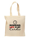 Running Late Is My Cardio Grocery Tote Bag-Grocery Tote-TooLoud-Natural-Medium-Davson Sales