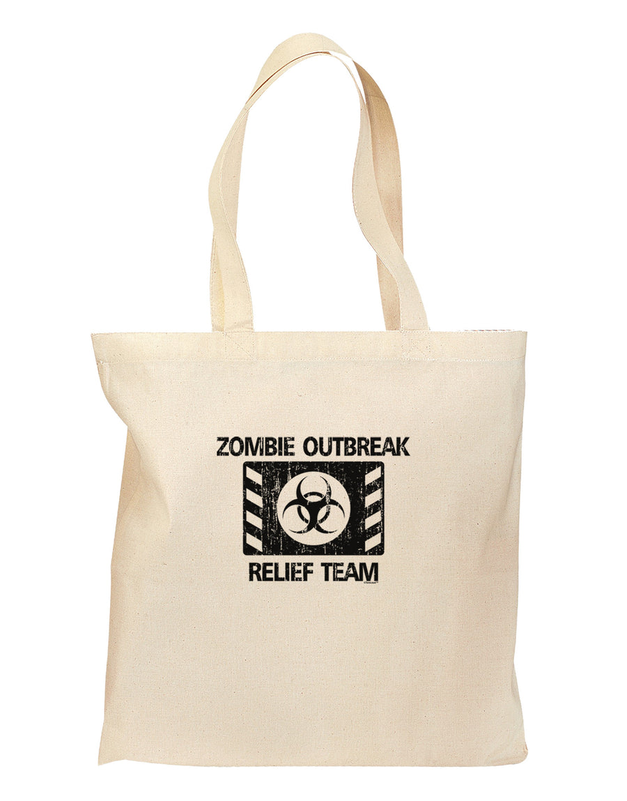 Zombie Outbreak Relief Team Biohazard Grocery Tote Bag-Grocery Tote-TooLoud-Natural-Medium-Davson Sales