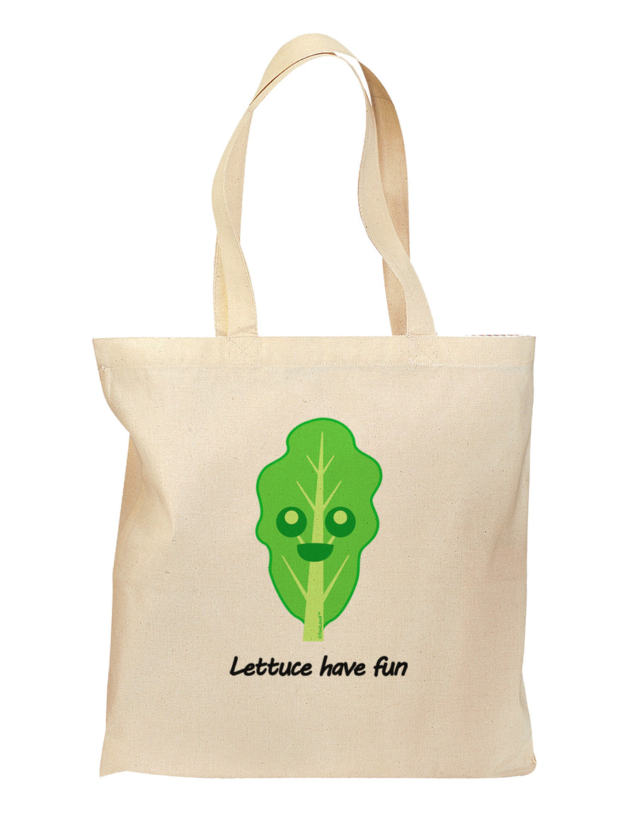 Lettuce - Lettuce Have Fun Grocery Tote Bag-Grocery Tote-TooLoud-Natural-Medium-Davson Sales