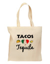 Tacos & Tequila Grocery Tote Bag-Grocery Tote-TooLoud-Natural-Medium-Davson Sales