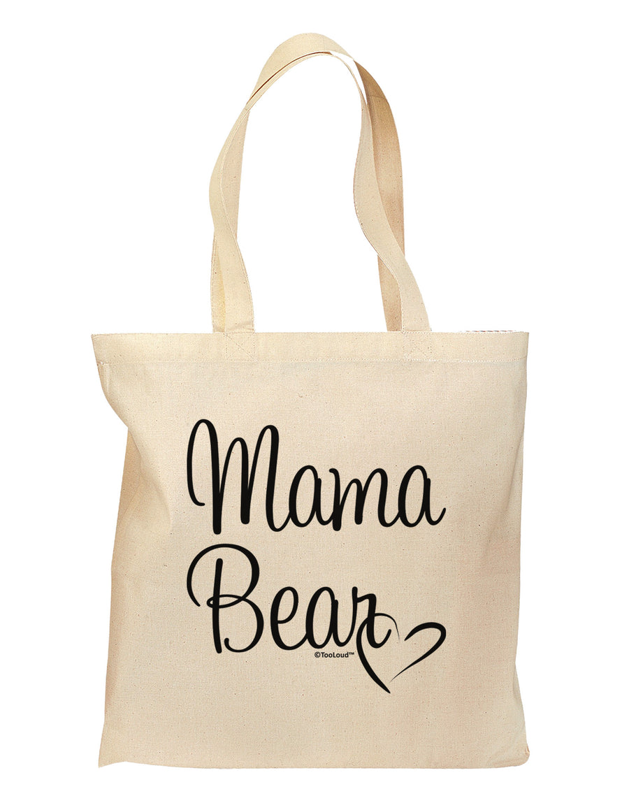 Mama Bear with Heart - Mom Design Grocery Tote Bag by TooLoud-Grocery Tote-TooLoud-Natural-Medium-Davson Sales