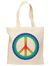 Halftone Peace Grocery Tote Bag-Grocery Tote-TooLoud-Natural-Medium-Davson Sales