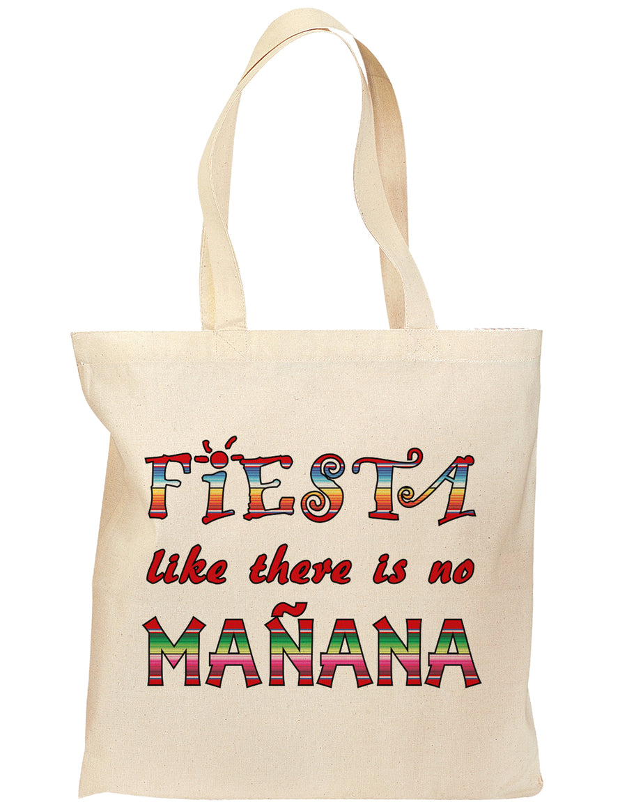 Fiesta Like There's No Manana Grocery Tote Bag-Grocery Tote-TooLoud-Natural-Medium-Davson Sales