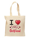 I Love Heart My Girlfriend Grocery Tote Bag-Grocery Tote-TooLoud-Natural-Medium-Davson Sales