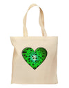 Water Droplet Heart Green Grocery Tote Bag by TooLoud-Grocery Tote-TooLoud-Natural-Medium-Davson Sales