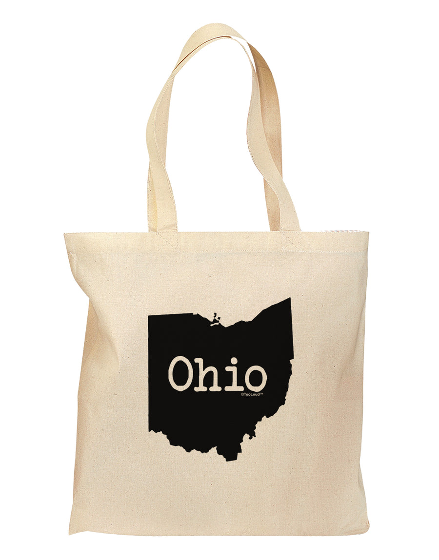 Ohio - United States Shape Grocery Tote Bag by TooLoud-Grocery Tote-TooLoud-Natural-Medium-Davson Sales