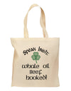 Speak Irish - Whale Oil Beef Hooked Grocery Tote Bag-Grocery Tote-TooLoud-Natural-Medium-Davson Sales