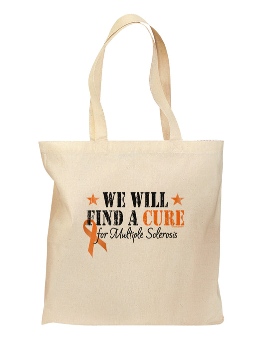 MS - We Will Find A Cure Grocery Tote Bag-Grocery Tote-TooLoud-Natural-Medium-Davson Sales