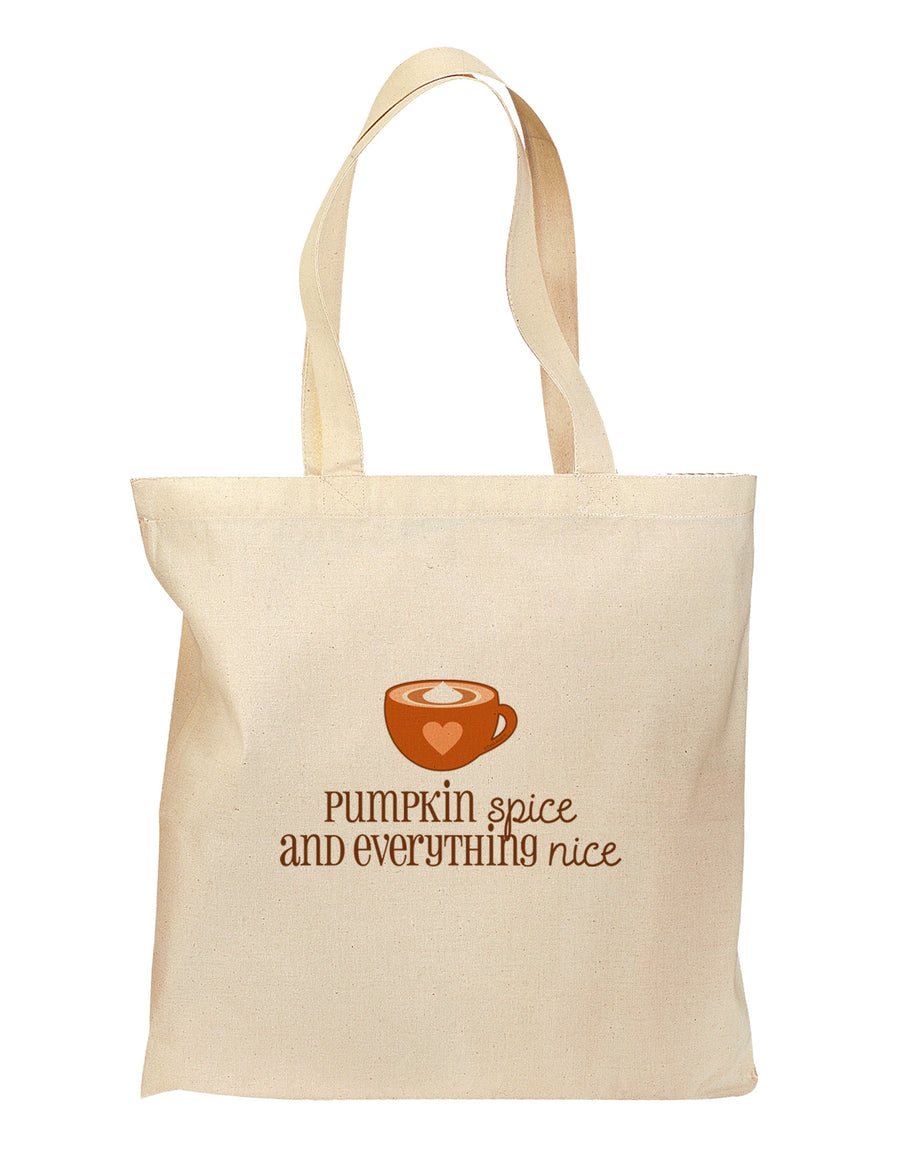 Pumpkin Spice and Everything Nice Grocery Tote Bag-Grocery Tote-TooLoud-Natural-Medium-Davson Sales