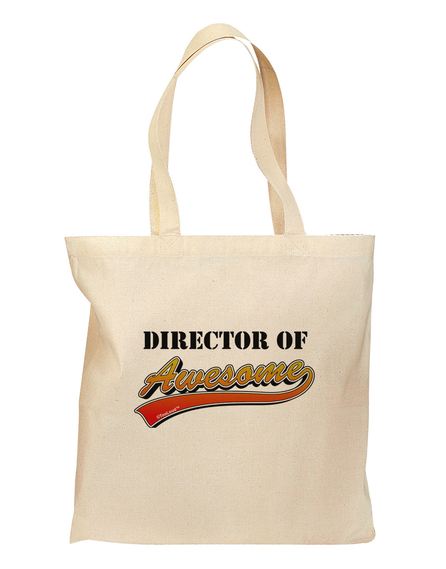 Director Of Awesome Grocery Tote Bag - Natural-Grocery Tote-TooLoud-Natural-Medium-Davson Sales