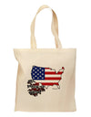 American Roots Design - American Flag Grocery Tote Bag by TooLoud-Grocery Tote-TooLoud-Natural-Medium-Davson Sales