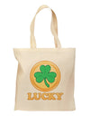 Shamrock Button - Lucky Grocery Tote Bag by TooLoud-Grocery Tote-TooLoud-Natural-Medium-Davson Sales