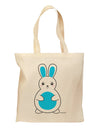 Cute Easter Bunny - Blue Grocery Tote Bag by TooLoud-Grocery Tote-TooLoud-Natural-Medium-Davson Sales