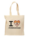 I Love Heart Pomeranians Grocery Tote Bag-Grocery Tote-TooLoud-Natural-Medium-Davson Sales