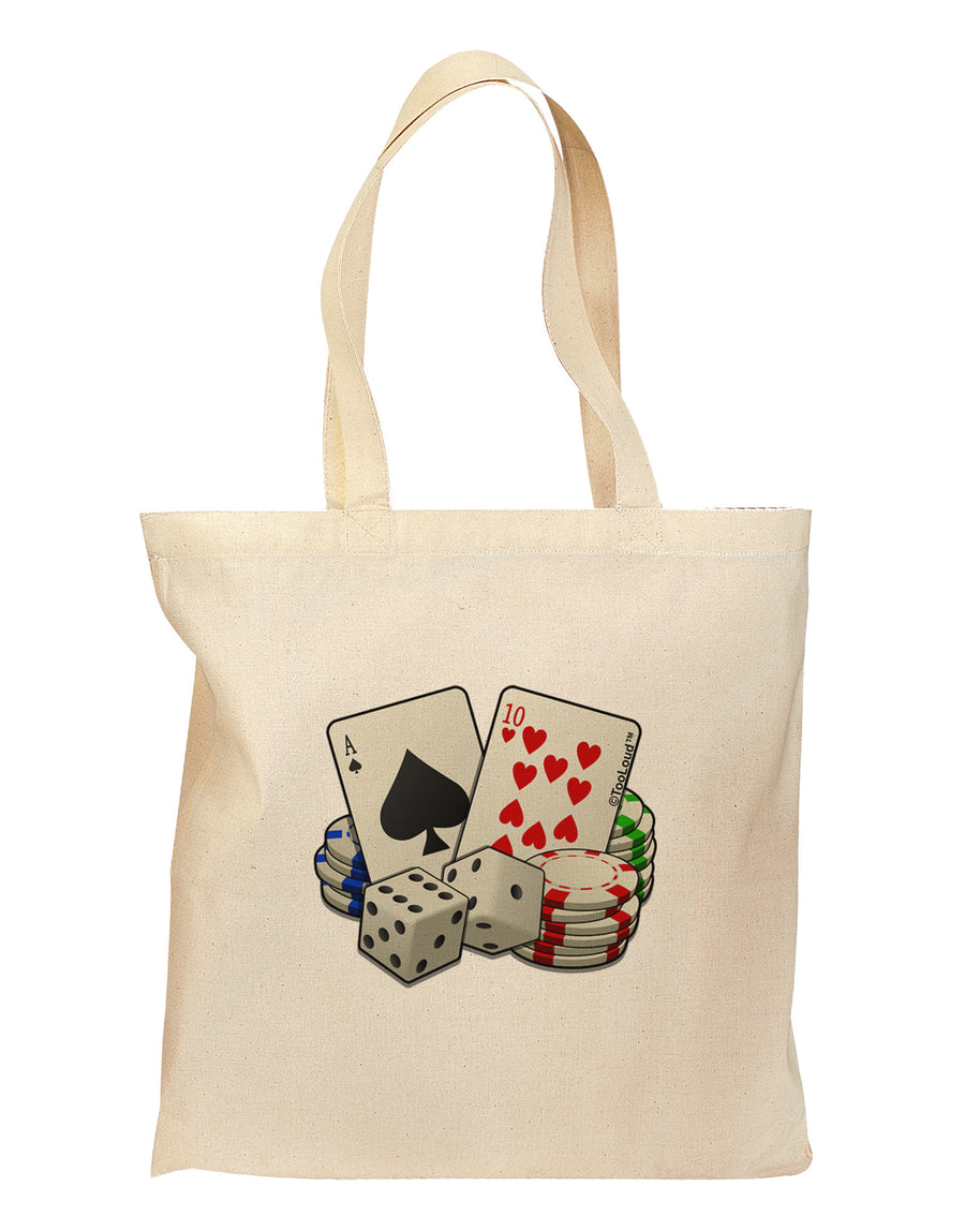 Gambling Weapons Grocery Tote Bag-Grocery Tote-TooLoud-Natural-Medium-Davson Sales