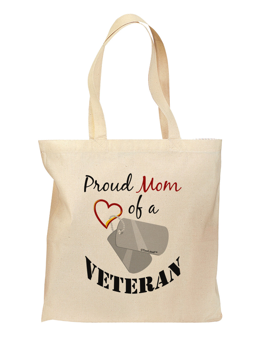 Mom of Veteran Grocery Tote Bag-Grocery Tote-TooLoud-Natural-Medium-Davson Sales