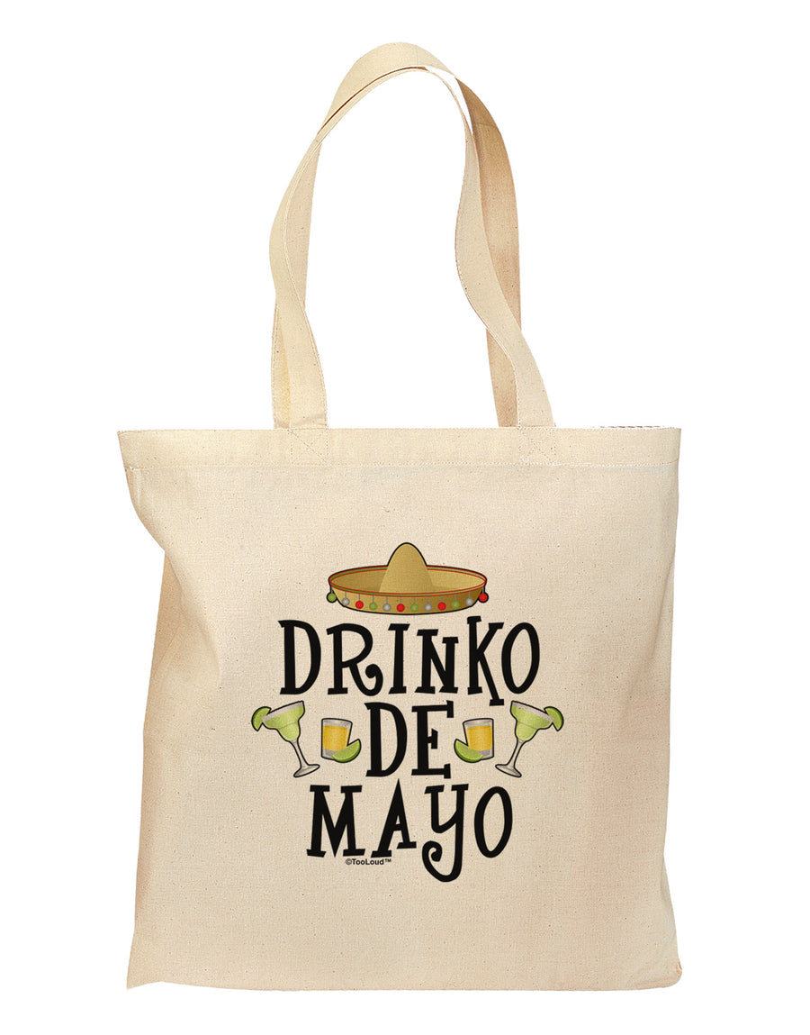 Drinko De Mayo Grocery Tote Bag-Grocery Tote-TooLoud-Natural-Medium-Davson Sales