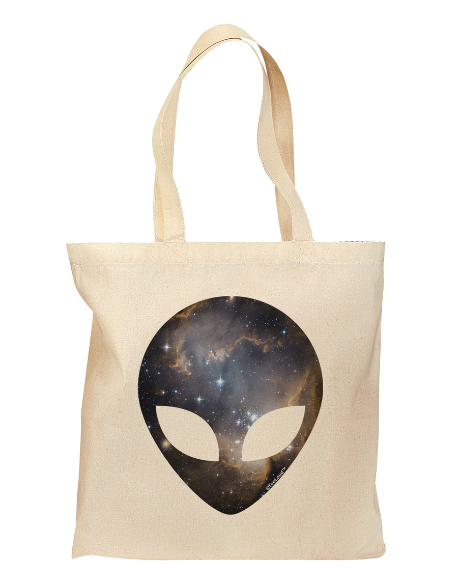 Extraterrestrial Face - Space #1 Grocery Tote Bag by TooLoud-Grocery Tote-TooLoud-Natural-Medium-Davson Sales