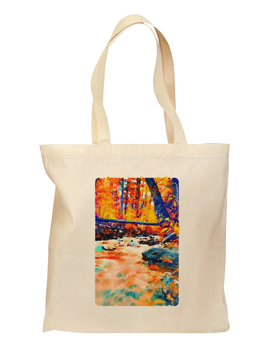 Mt Shavano Colorado Watercolor Grocery Tote Bag-Grocery Tote-TooLoud-Natural-Medium-Davson Sales