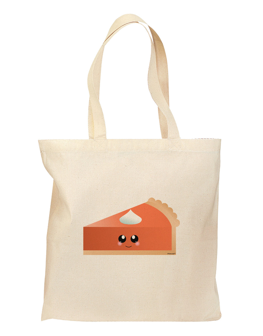 Cute Pumpkin Pie Thanksgiving Grocery Tote Bag-Grocery Tote-TooLoud-Natural-Medium-Davson Sales