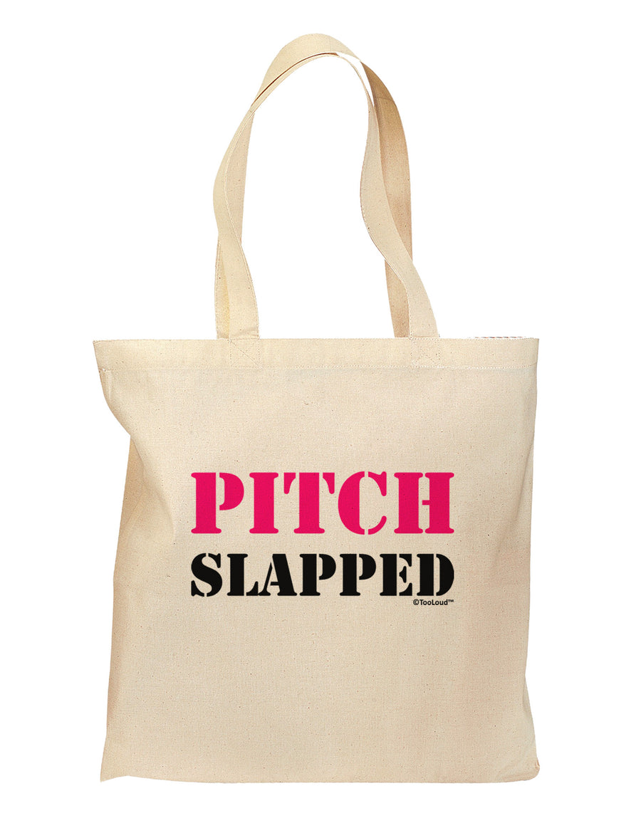 Pitch Slapped - Pink Grocery Tote Bag-Grocery Tote-TooLoud-Natural-Medium-Davson Sales