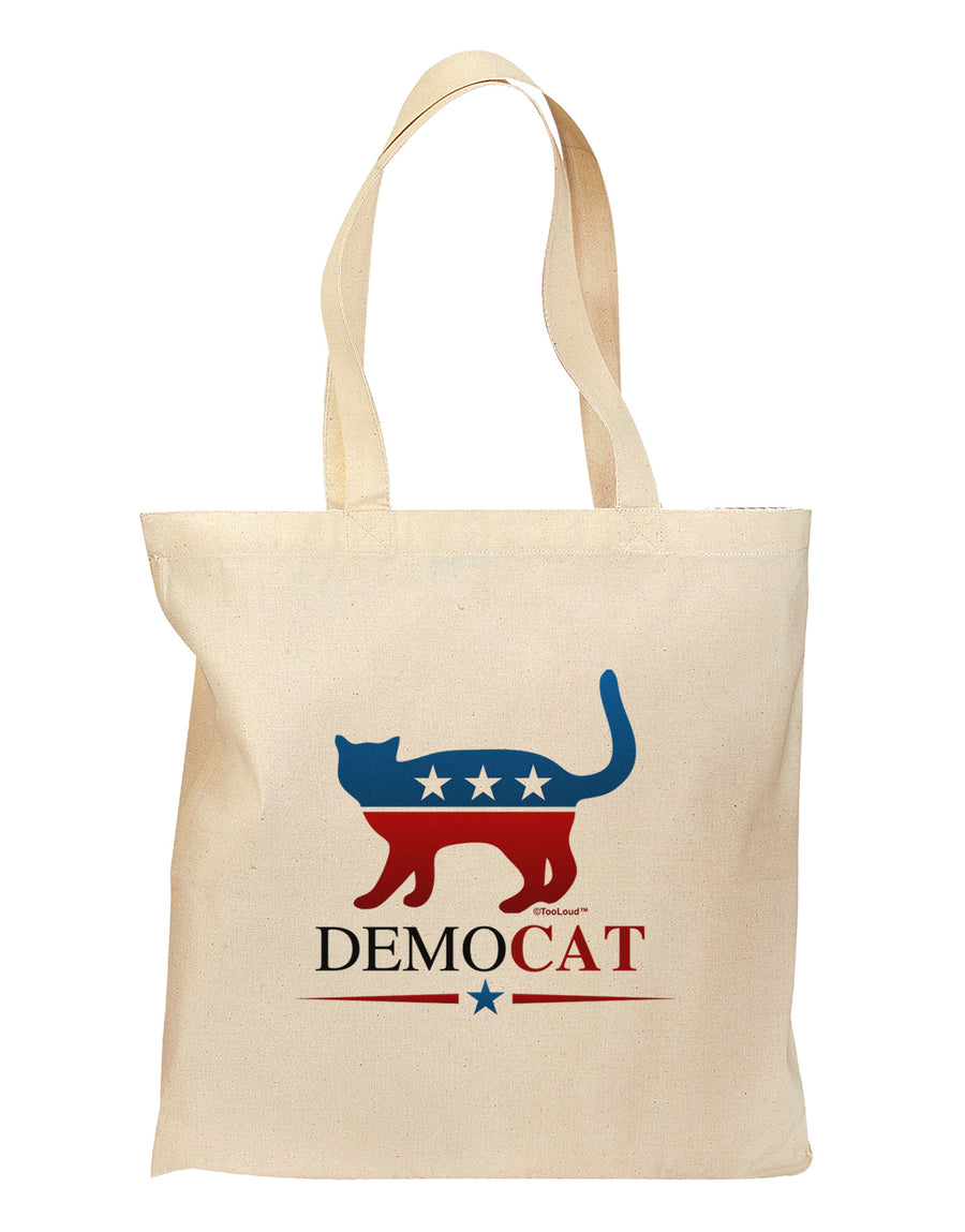 DemoCAT Grocery Tote Bag-Grocery Tote-TooLoud-Natural-Medium-Davson Sales