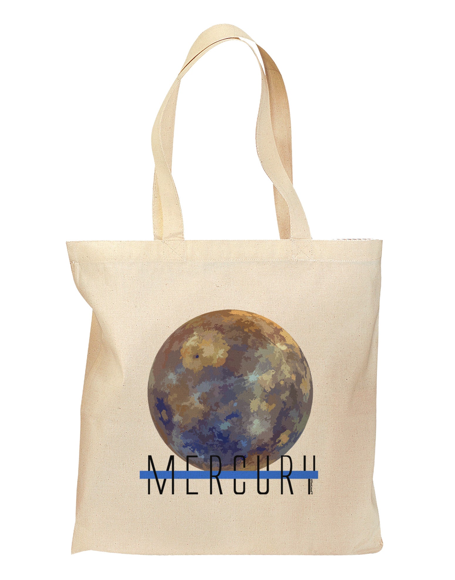 Planet Mercury Text Grocery Tote Bag by TooLoud-Grocery Tote-TooLoud-Natural-Medium-Davson Sales