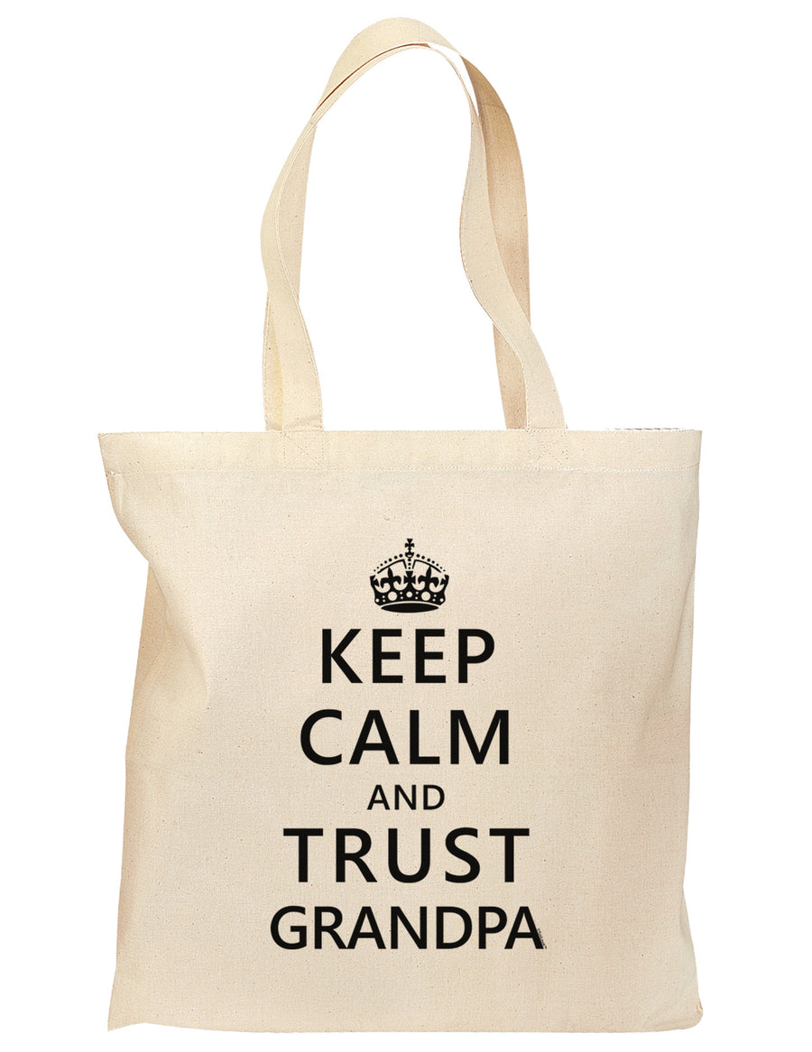 Keep Calm and Trust Grandpa Grocery Tote Bag-Grocery Tote-TooLoud-Natural-Medium-Davson Sales