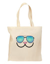 Kyu-T Face - Kawa Cool Sunglasses Grocery Tote Bag-Grocery Tote-TooLoud-Natural-Medium-Davson Sales