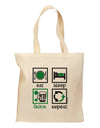 Eat Sleep Drink Green Beer Repeat Grocery Tote Bag-Grocery Tote-TooLoud-Natural-Medium-Davson Sales