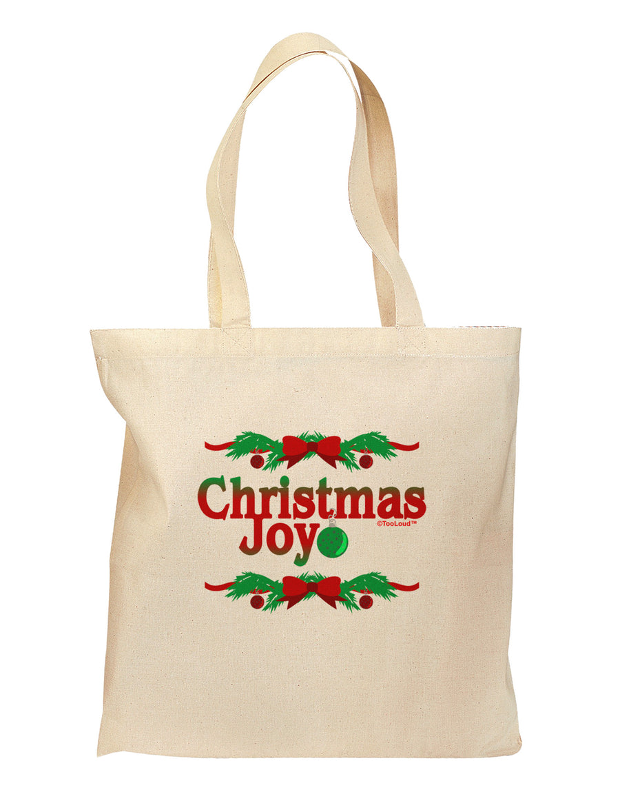 Christmas Joy Color Grocery Tote Bag-Grocery Tote-TooLoud-Natural-Medium-Davson Sales