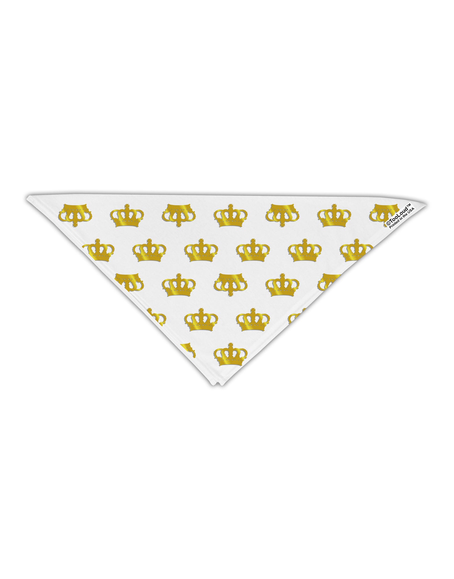 Gold Crowns AOP Adult Square Bandana All Over Print by TooLoud-Square Bandanas-TooLoud-White-One-Size-Adult-Davson Sales