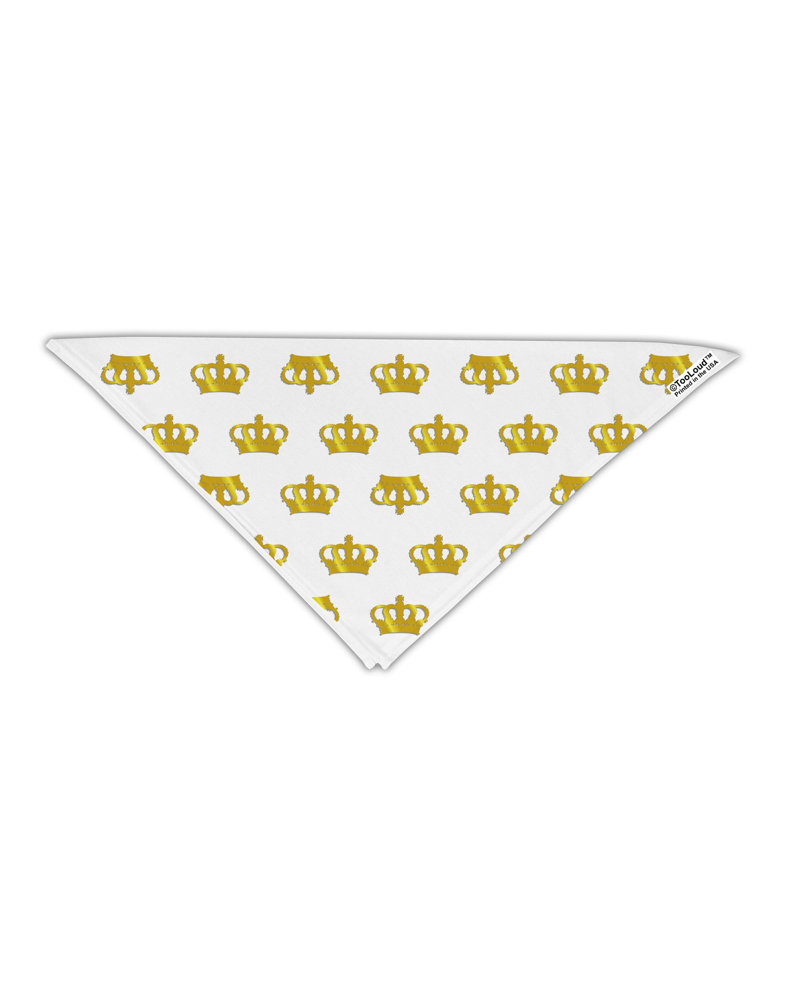 Gold Crowns AOP Adult Square Bandana All Over Print by TooLoud-Square Bandanas-TooLoud-White-One-Size-Adult-Davson Sales