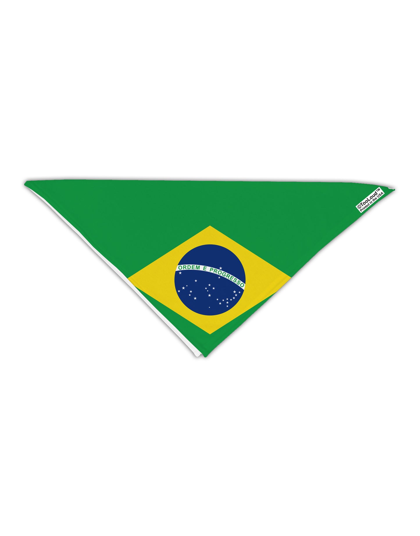 Brazil Flag AOP Adult 19" Square Bandana All Over Print-Square Bandanas-TooLoud-White-One-Size-Adult-Davson Sales