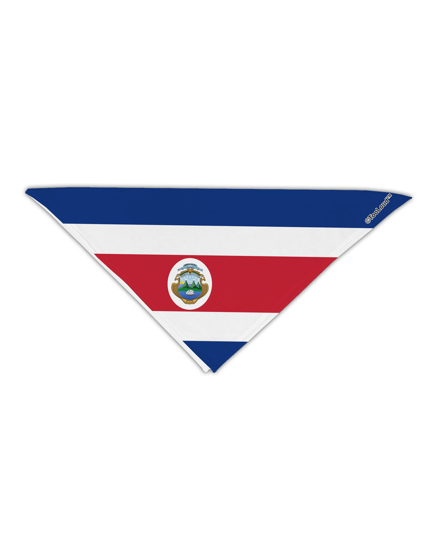 Costa Rica Flag AOP Adult 19&#x22; Square Bandana All Over Print-Square Bandanas-TooLoud-White-One-Size-Adult-Davson Sales