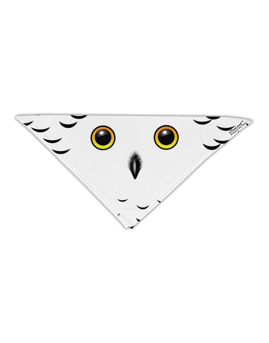 Snowy Owl Cute Animal Face Adult 19&#x22; Square Bandana All Over Print-Square Bandanas-TooLoud-White-One-Size-Adult-Davson Sales