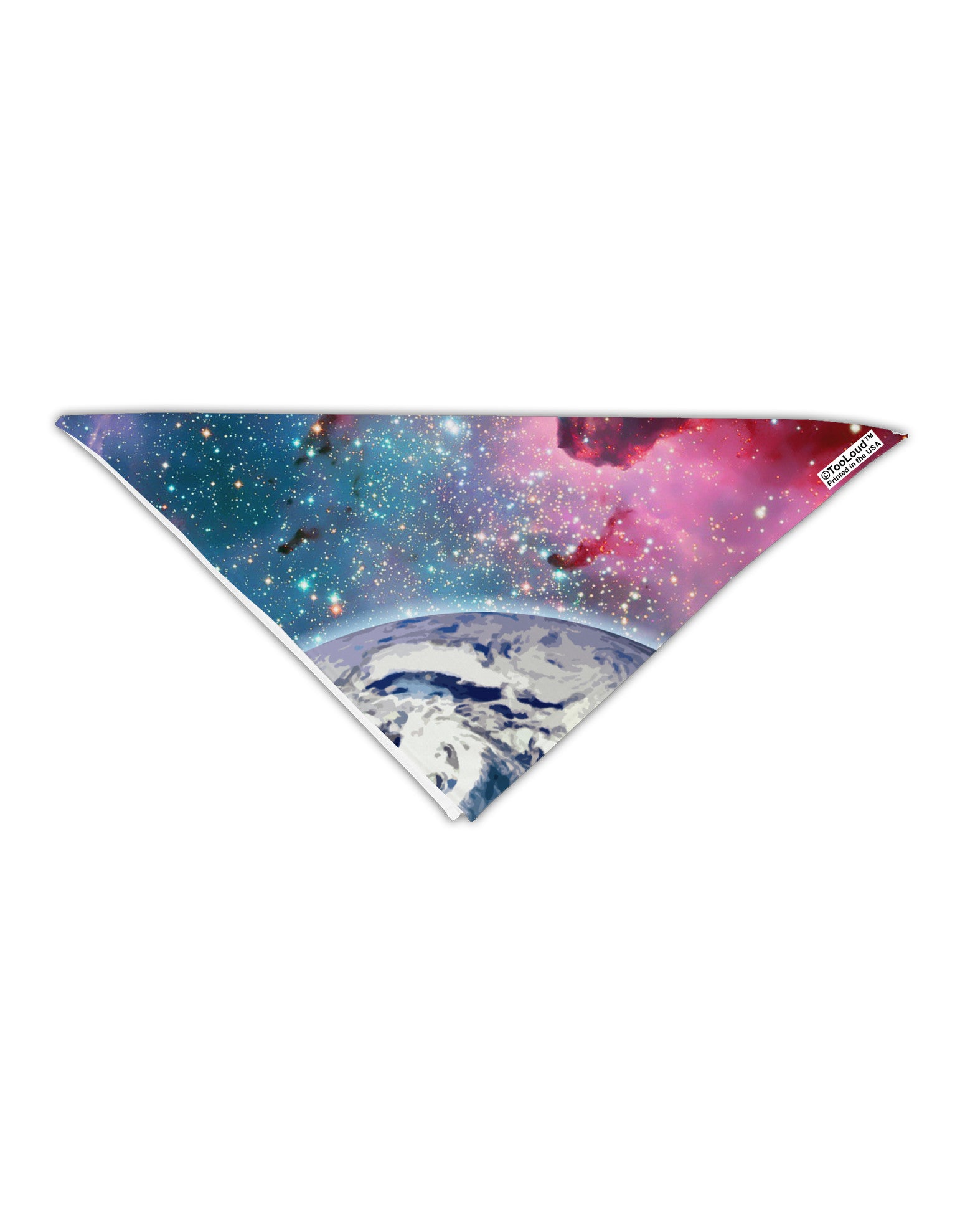 Fantasy Galactic Earth All Over Adult 19&#x22; Square Bandana All Over Print-Square Bandanas-TooLoud-White-One-Size-Adult-Davson Sales