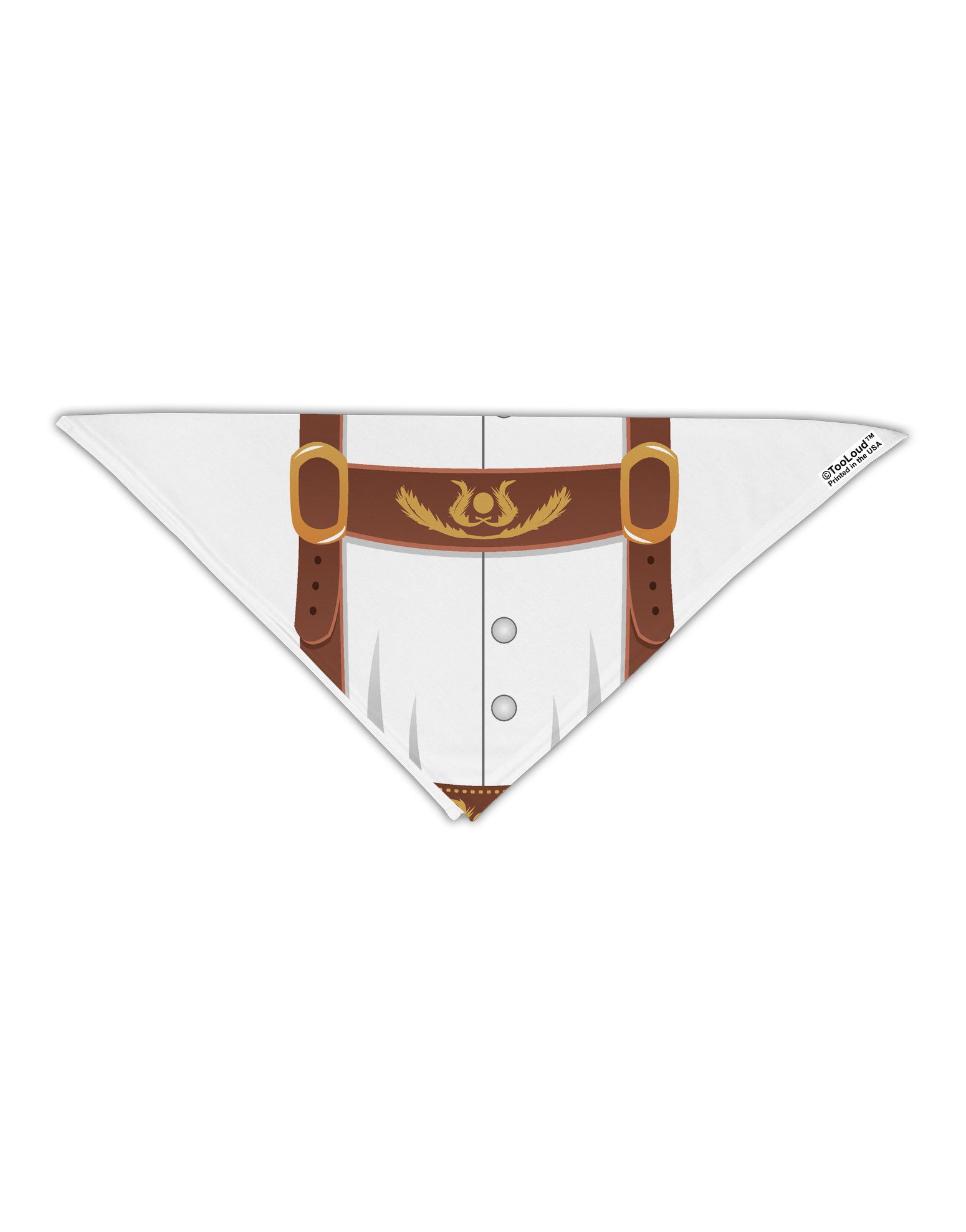 Lederhosen Costume Brown Adult 19&#x22; Square Bandana All Over Print-Square Bandanas-TooLoud-White-One-Size-Adult-Davson Sales