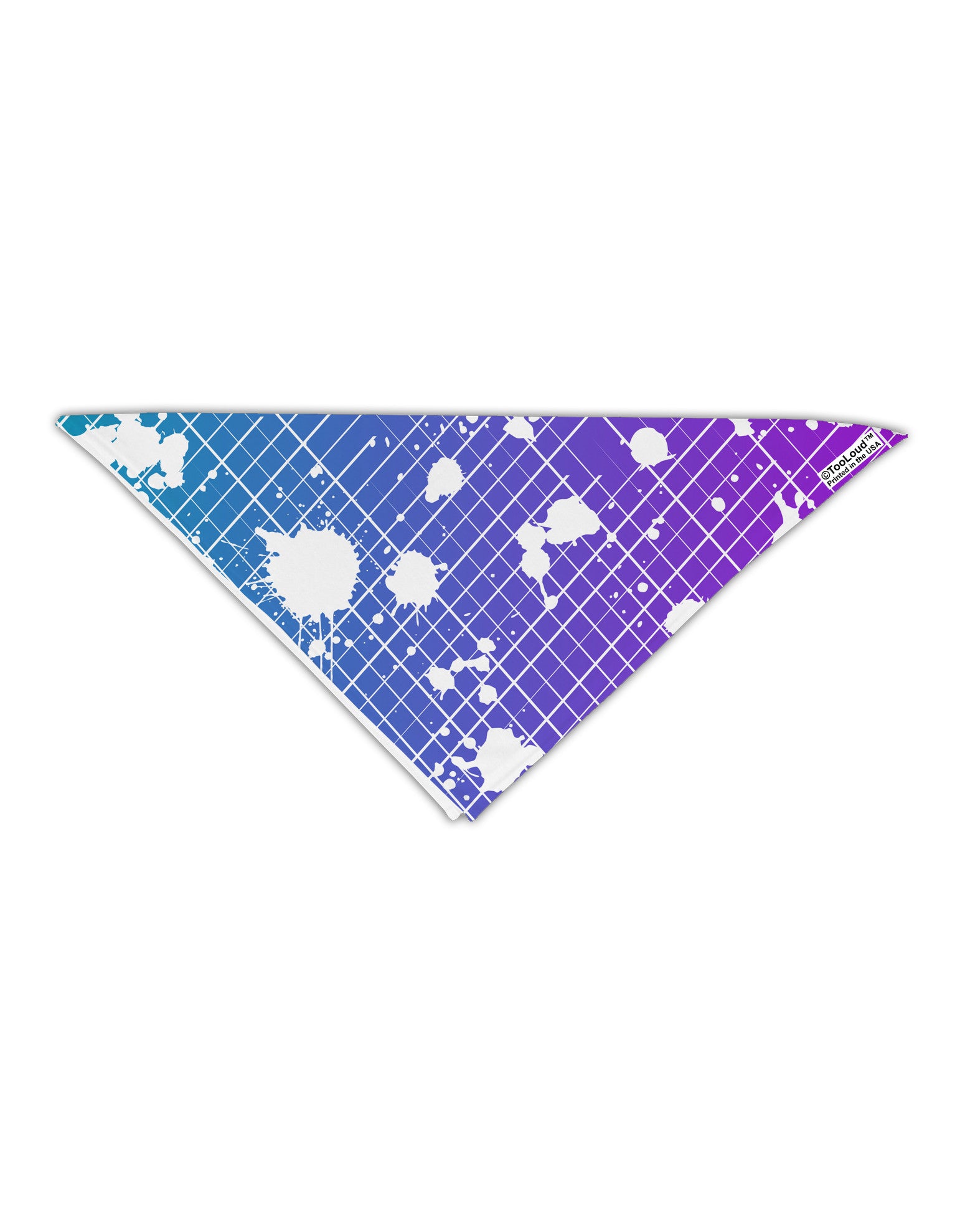 Splatter AOP - Blue Purple Adult 19" Square Bandana All Over Print-Square Bandanas-TooLoud-White-One-Size-Adult-Davson Sales
