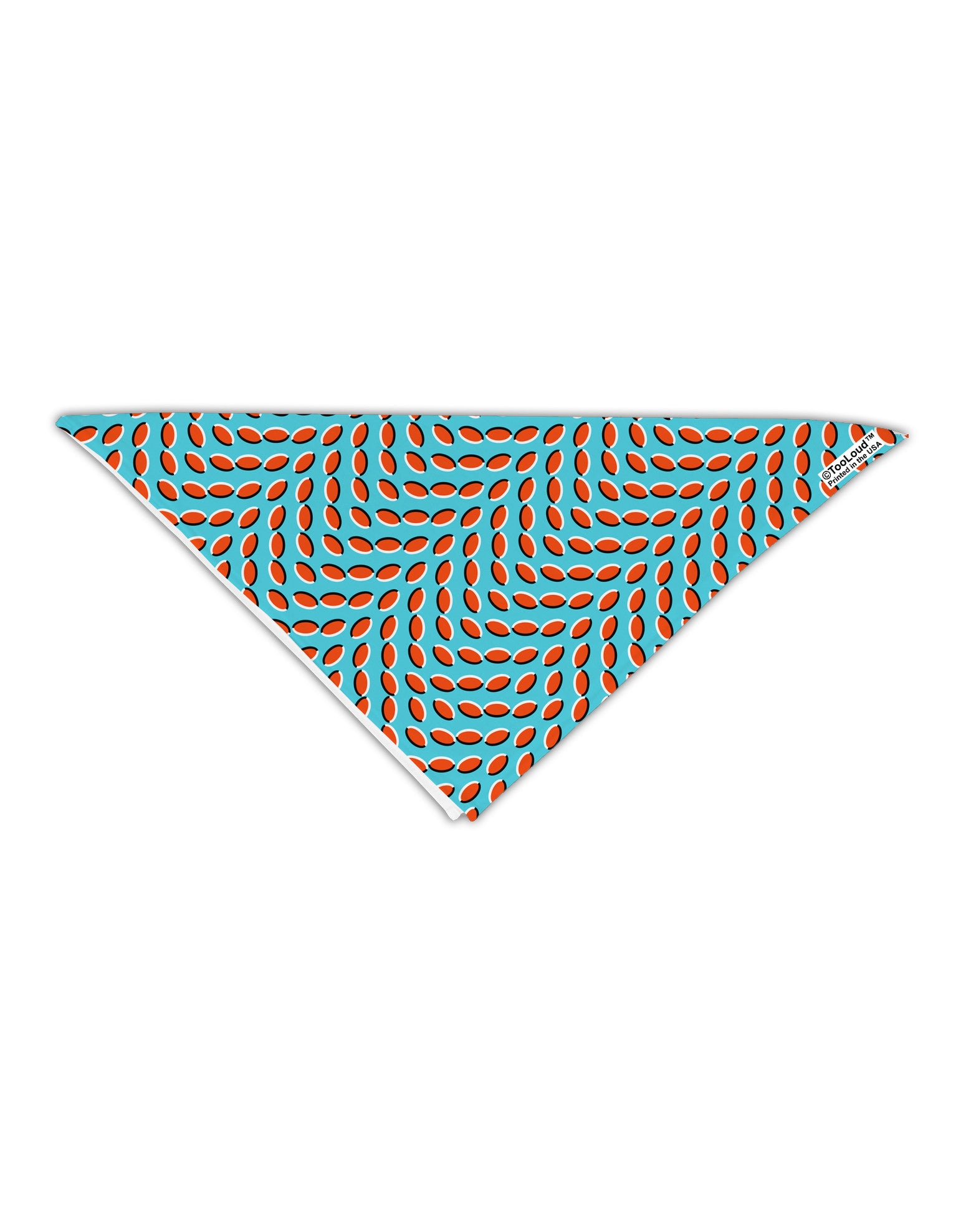 Swimming Fish Optical Illusion Adult 19" Square Bandana All Over Print-Square Bandanas-TooLoud-White-One-Size-Adult-Davson Sales