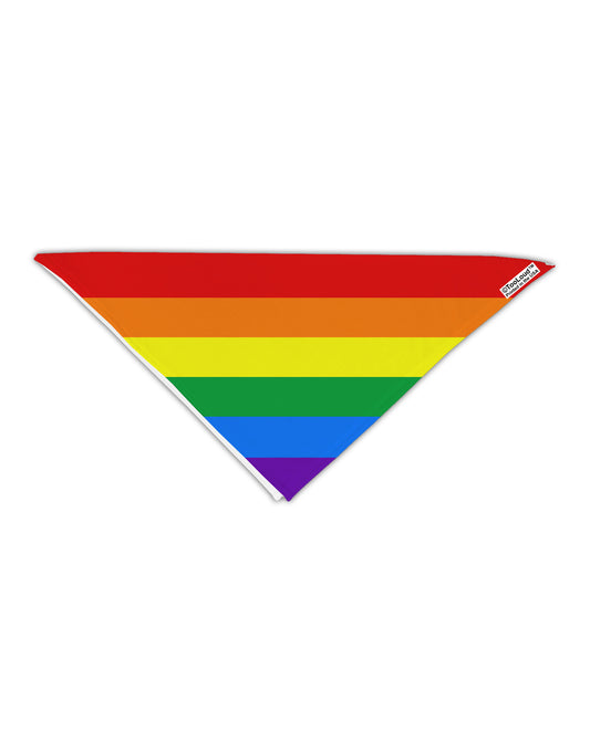 Rainbow Horizontal Gay Pride Flag Adult 19" Square Bandana All Over Print by-Square Bandanas-TooLoud-White-One-Size-Adult-Davson Sales