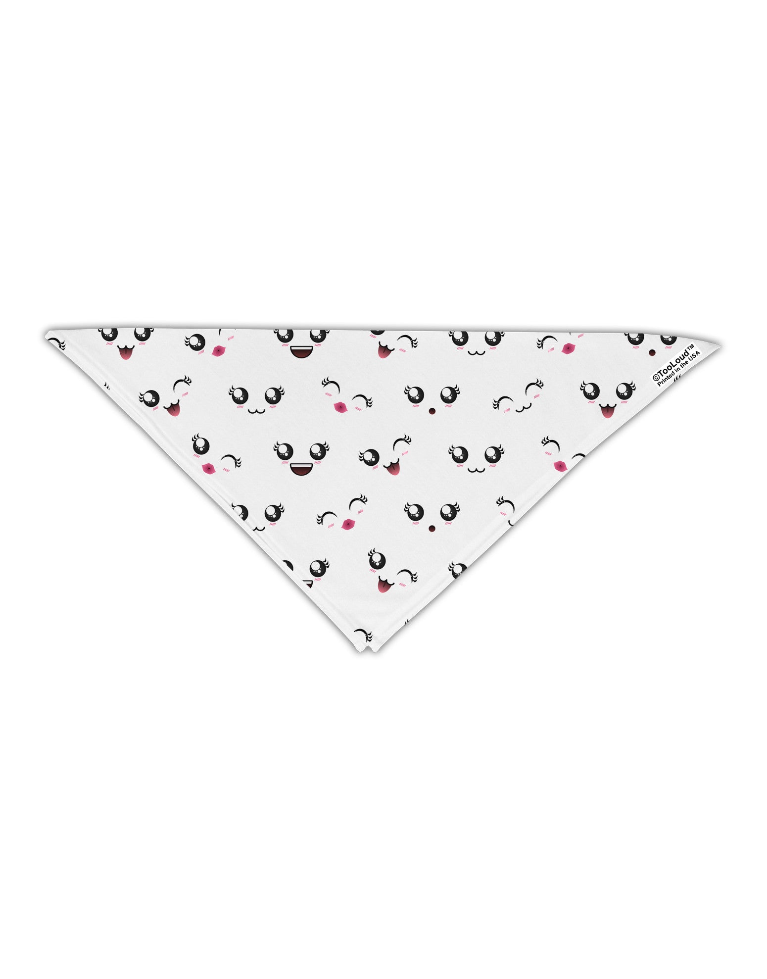 Kyu-T Faces AOP Adult Square Bandana All Over Print by TooLoud-Square Bandanas-TooLoud-White-One-Size-Adult-Davson Sales