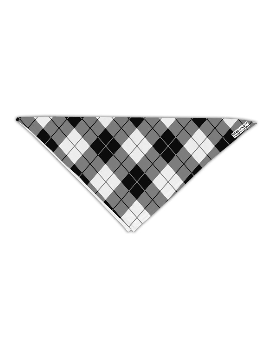 Black and White Argyle AOP Adult Square Bandana All Over Print by TooLoud-Square Bandanas-TooLoud-White-One-Size-Adult-Davson Sales