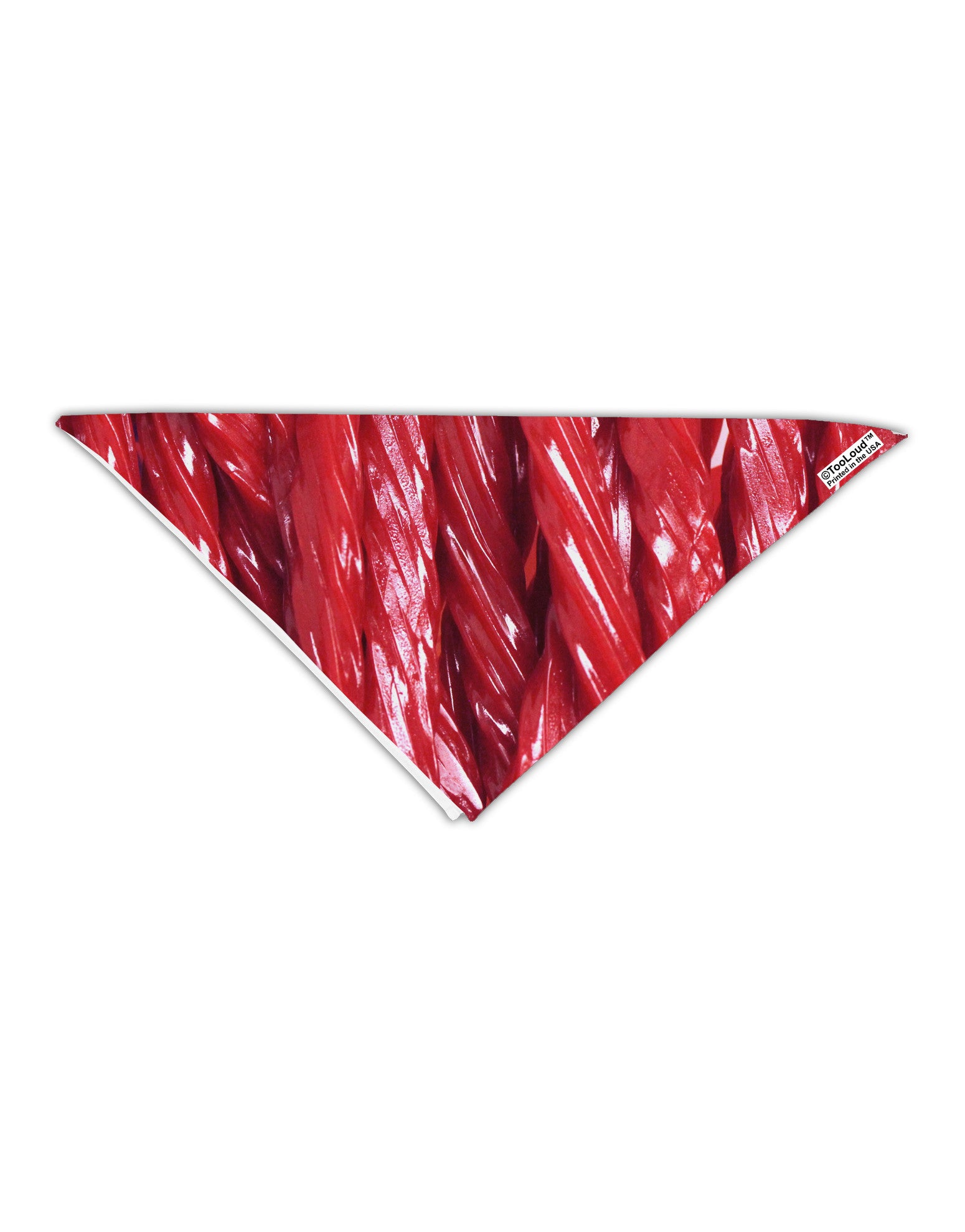 Red Rope Candy All Over Adult 19" Square Bandana All Over Print-Square Bandanas-TooLoud-White-One-Size-Adult-Davson Sales