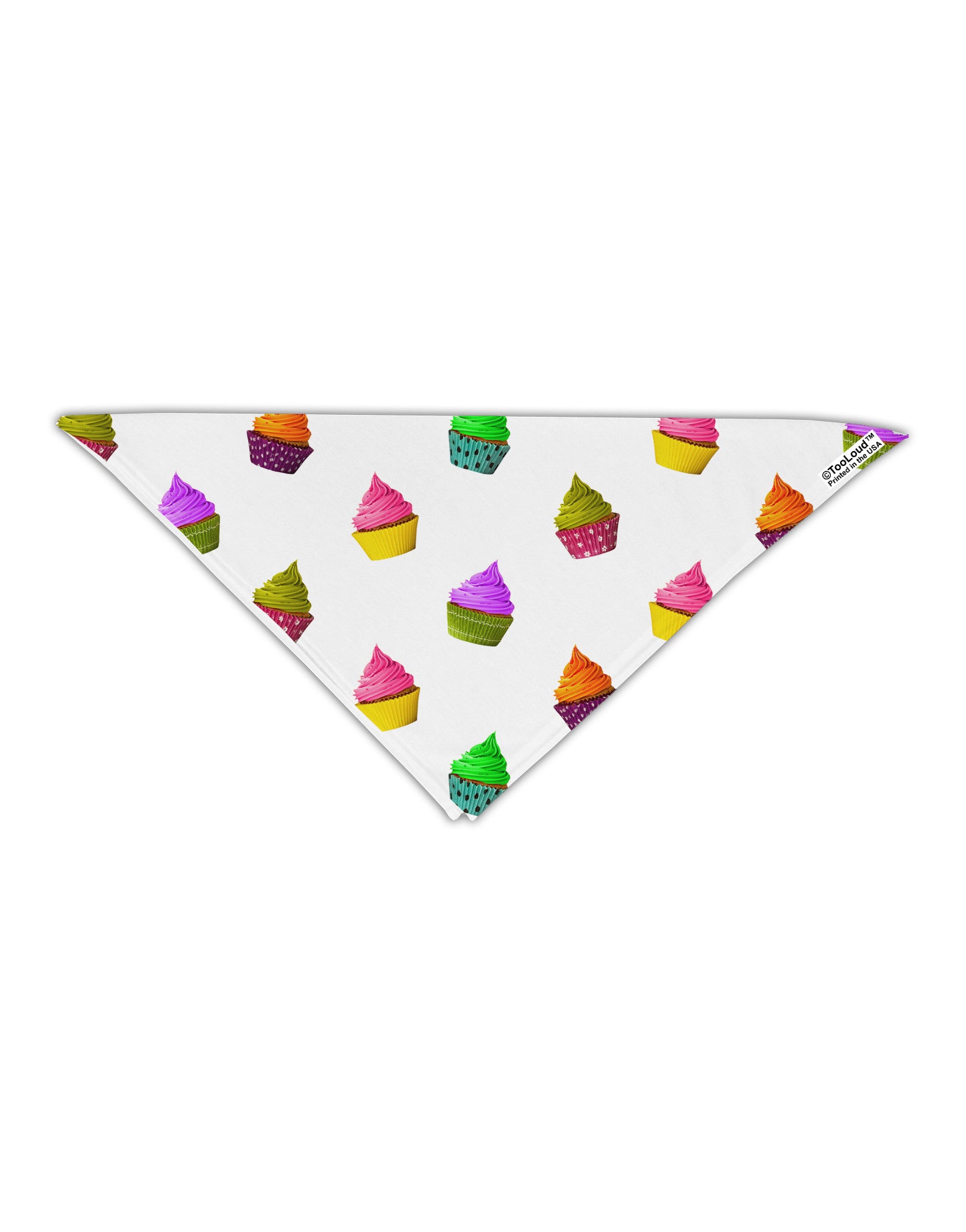 Real Cupcakes AOP Adult Square Bandana All Over Print-Square Bandanas-TooLoud-White-One-Size-Adult-Davson Sales