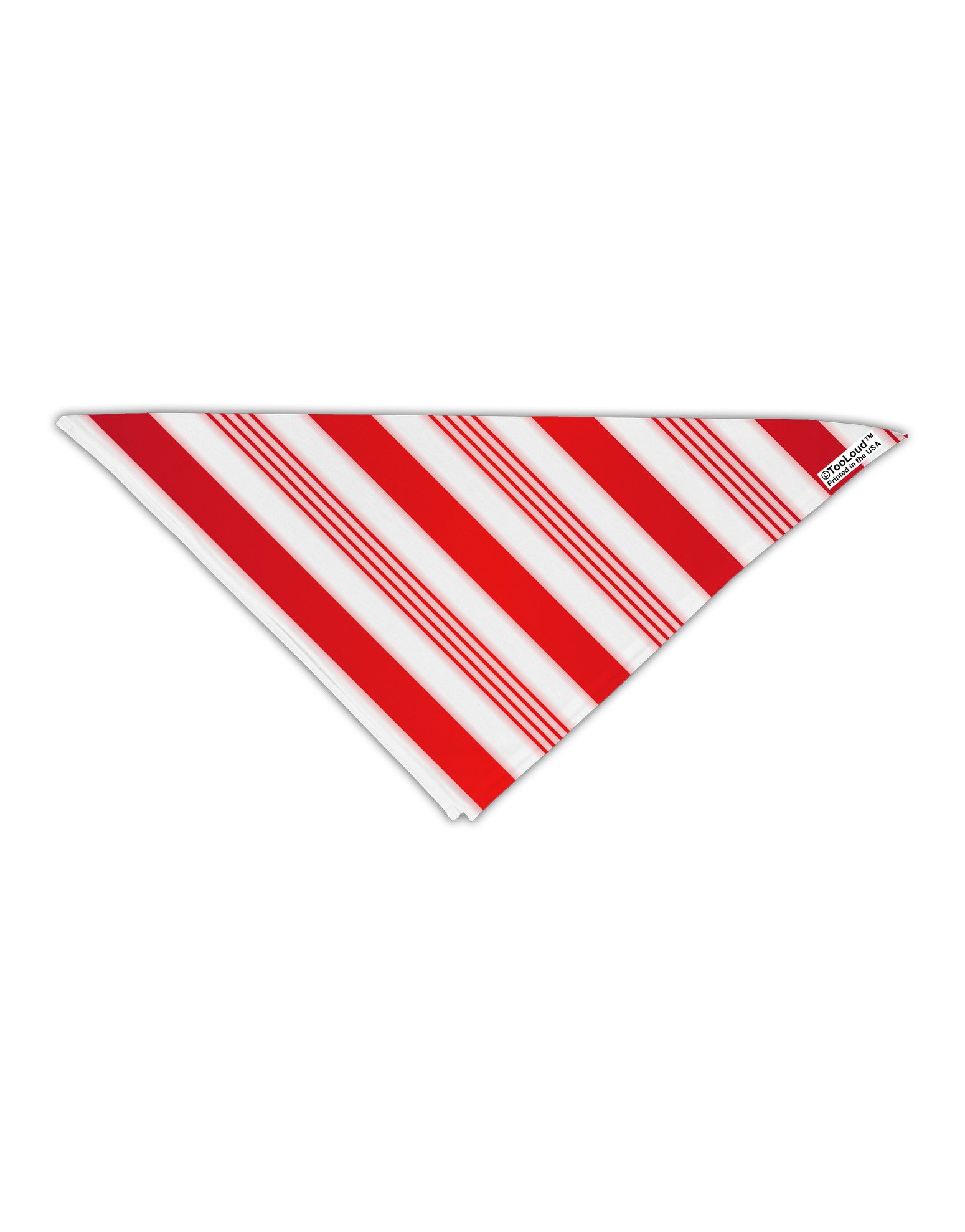 Red Candy Cane Adult 19" Square Bandana All Over Print-Square Bandanas-TooLoud-White-One-Size-Adult-Davson Sales