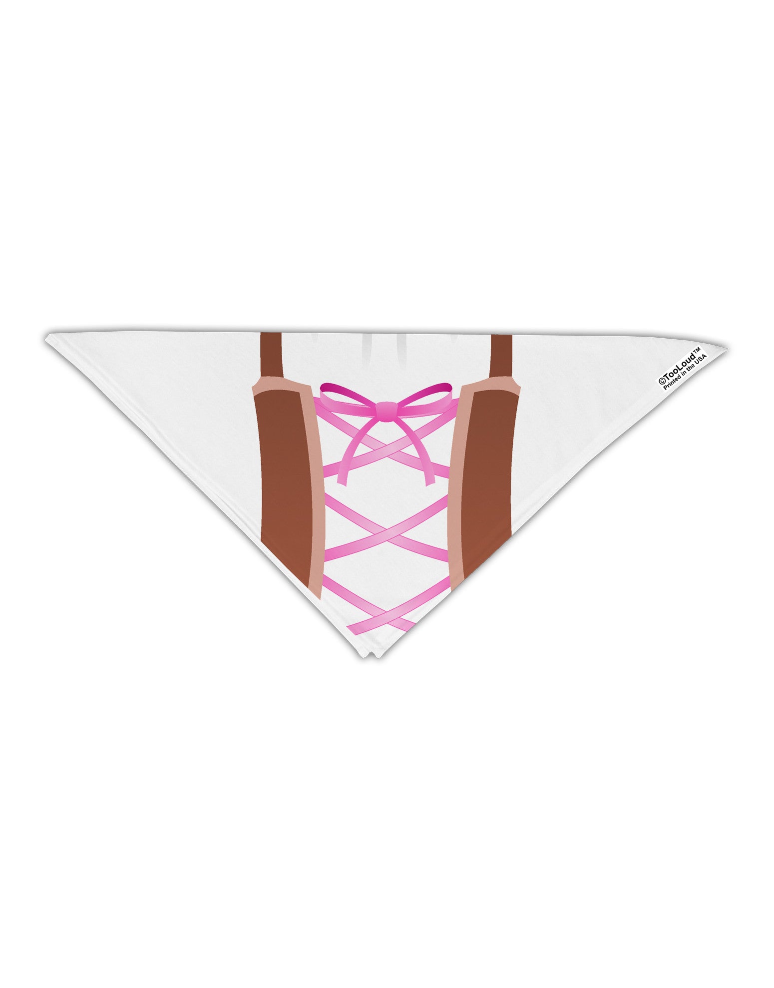 Dirndl Costume Brown Adult 19&#x22; Square Bandana All Over Print-Square Bandanas-TooLoud-White-One-Size-Adult-Davson Sales