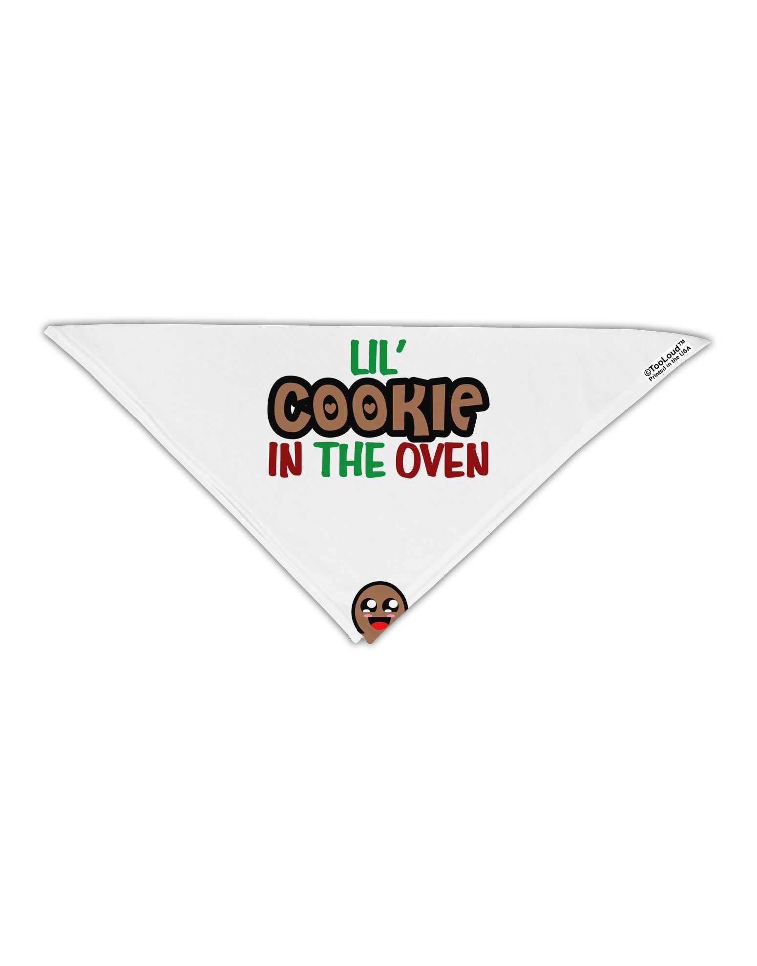 Lil Cookie In The Oven - Maternity AOP Adult 19&#x22; Square Bandana All Over Print-Square Bandanas-TooLoud-White-One-Size-Adult-Davson Sales